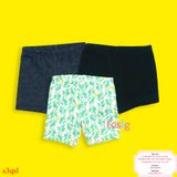  [6-14kg; 4-5T] Set 3 Quần Short Legging Bé Gái Cter160 - Combo màu ngẫu nhiên 