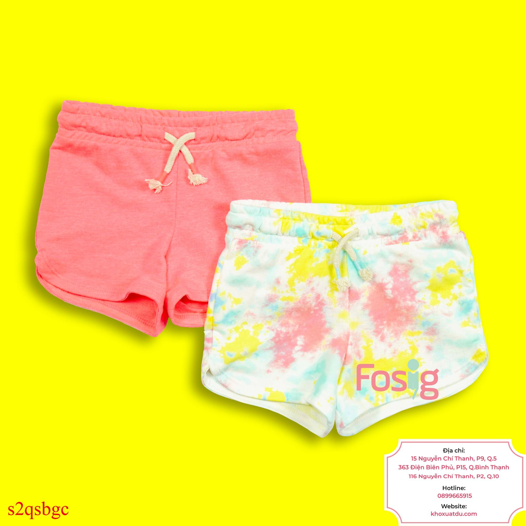  [8-33kg] Set 2 Quần Short Da Cá Bé Gái CJ - Combo màu ngẫu nhiên 