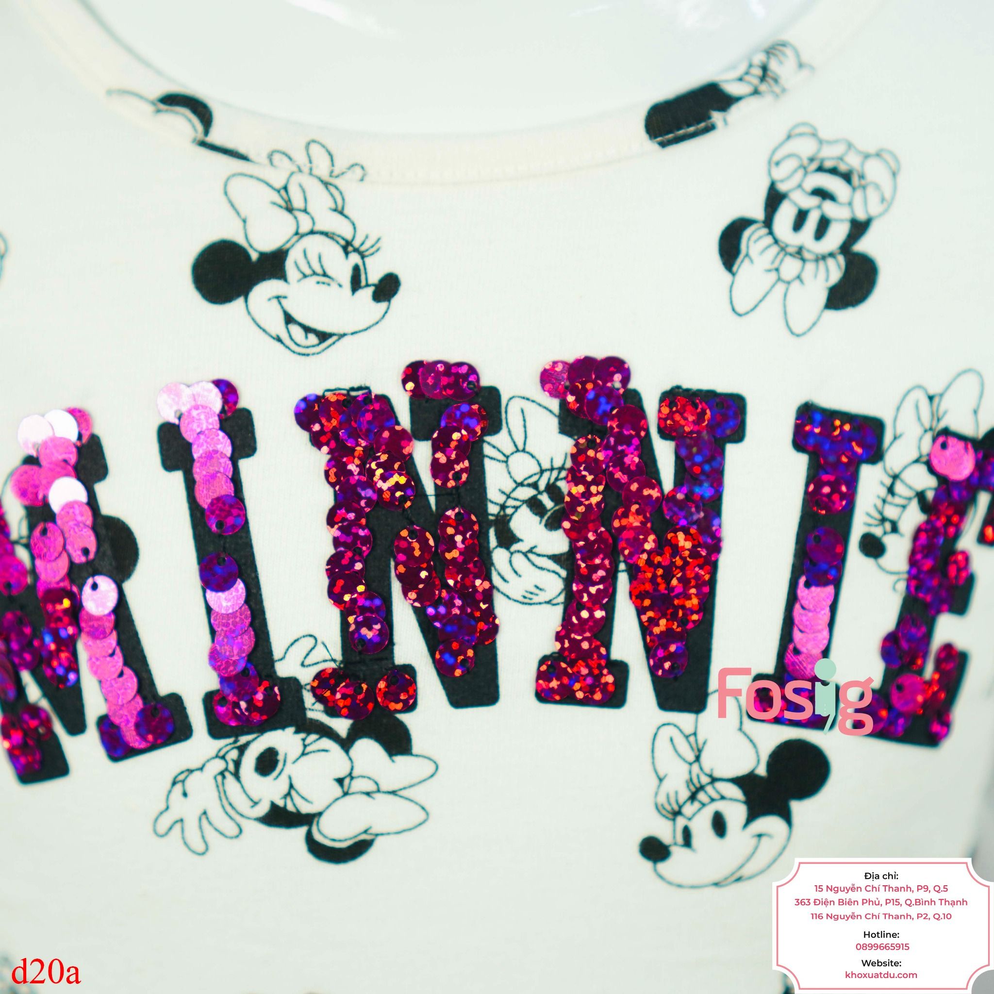  [17-18kg] Đầm Cánh Tiên Bé Gái JB190 - Trắng Minnie 