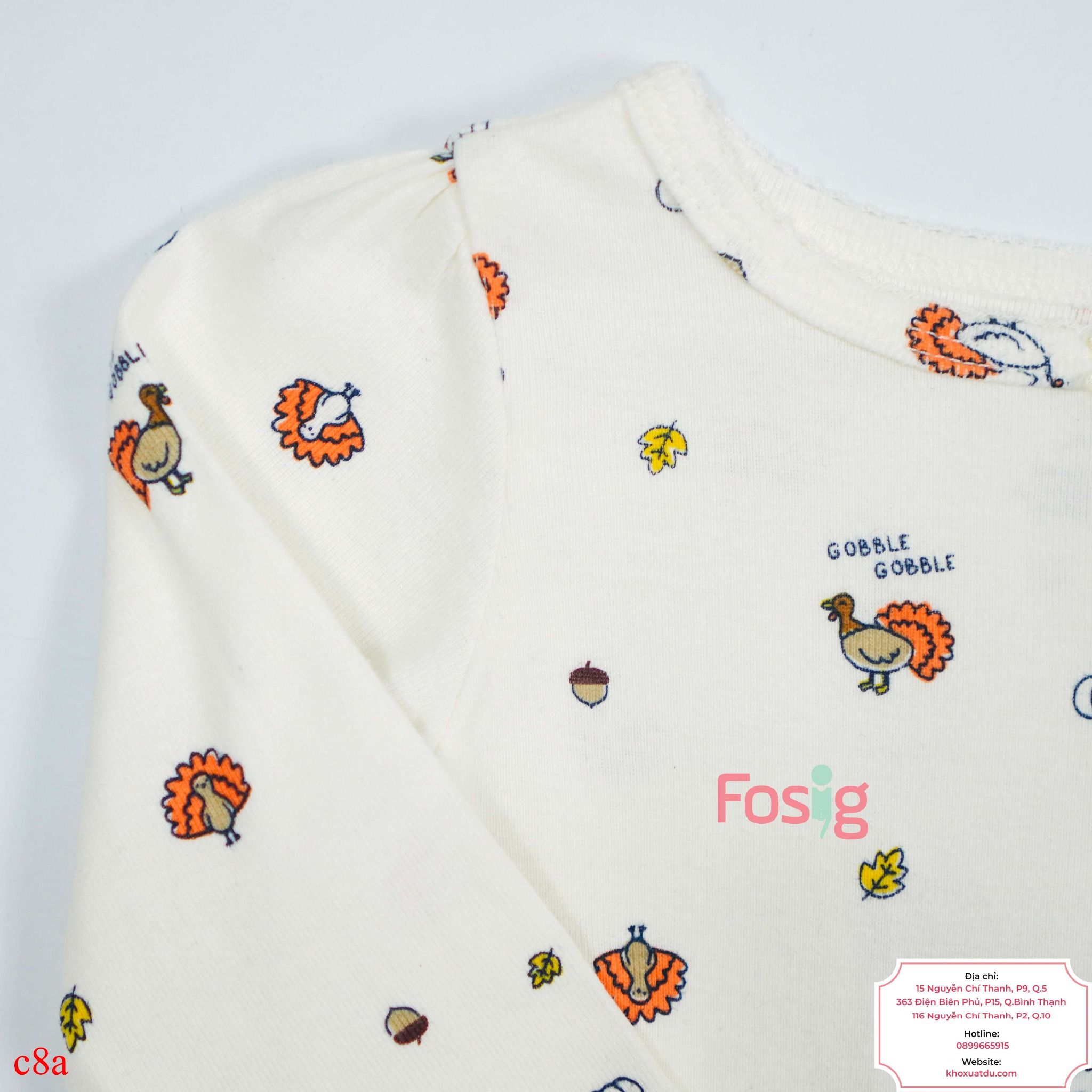 3m, 6m Set Yếm Đầm Bé Gái Cter - Navy Gà Mẹ