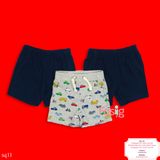  [3m-12m] Set 3 Quần Short Da Cá Bé Trai Cter240 - Combo màu ngẫu nhiên 