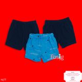  [3m-12m] Set 3 Quần Short Da Cá Bé Trai Cter240 - Combo màu ngẫu nhiên 