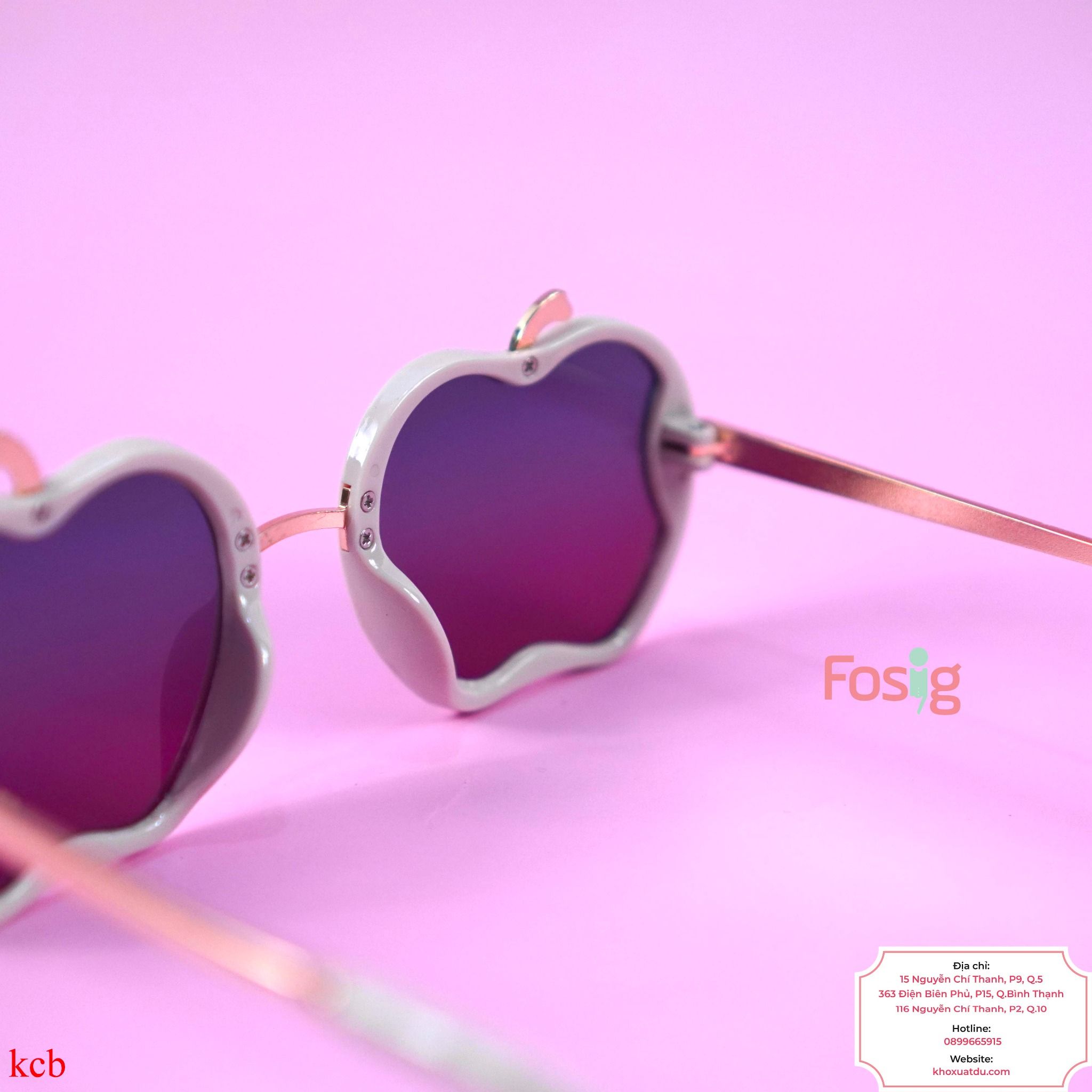 Mắt Kính Cho Bé Gái Unisex - Táo Hồng Đen