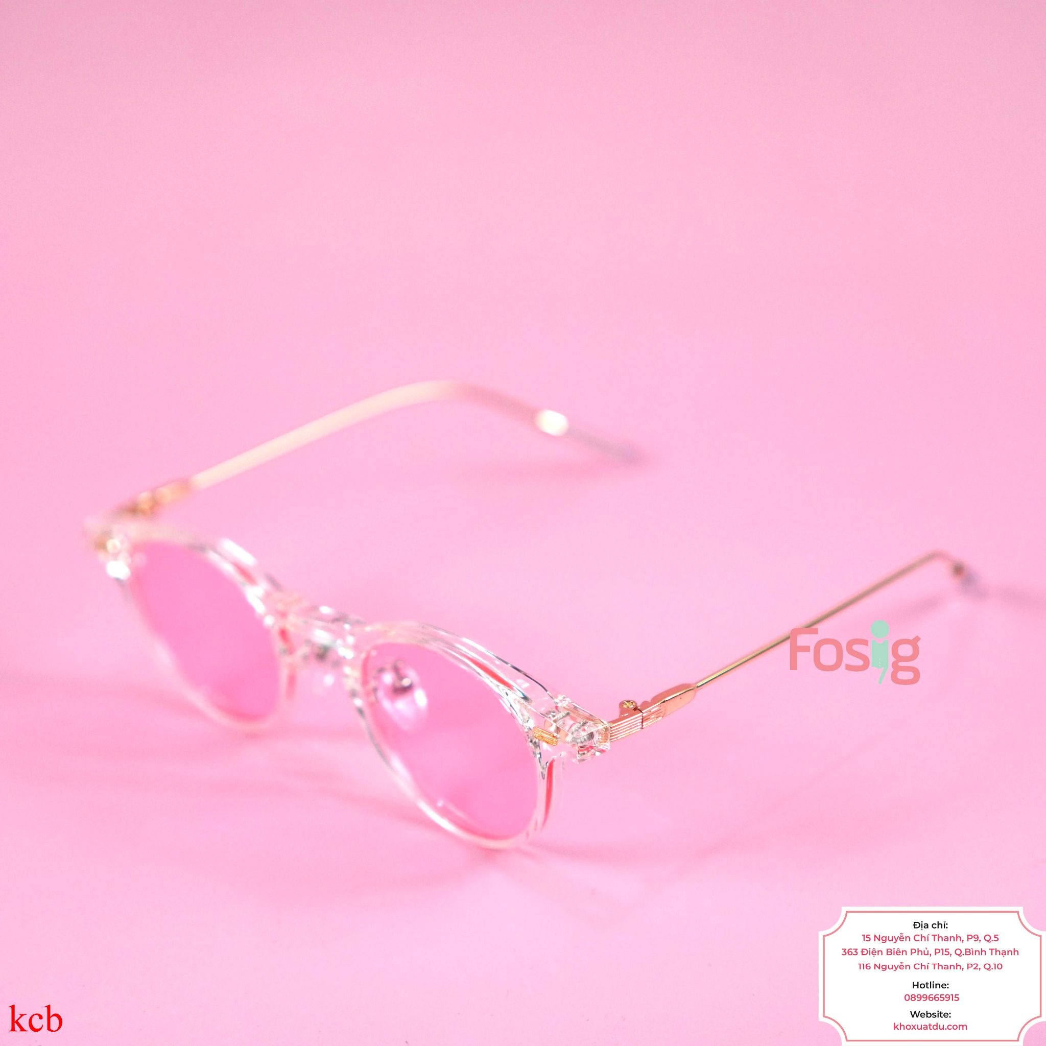  Mắt Kính Cho Bé Trai Unisex - Trắng Hồng TH03 