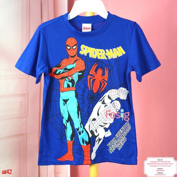 Áo Thun Tay Ngắn Bé Trai Oskos105 - Xanh Dương Spiderman