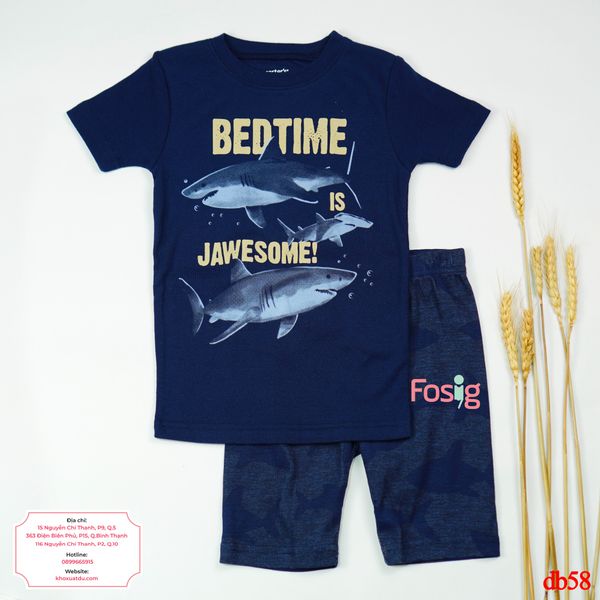  [28-30kg; 36-40kg] Set Đồ Bộ Ngắn Bé Trai Cter120 - Navy Bedtime 