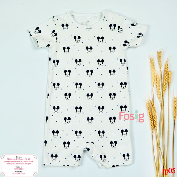 Romper Đùi Bé Trai 90 - Trắng Mickey Sao