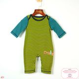  [0-6M] Sleepsuit Cúc Bấm Đáy Không Vớ Bé Trai GP - Sọc Navy Vàng 