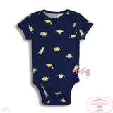  [6-12M ; 18-24M] Bodysuit Tay Ngắn Bé Trai ON - Navy KL Màu 