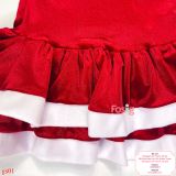  [8-10kg; 18-26kg] Đầm Nhung 2 Dây Giáng Sinh Bé Gái - Đỏ 2 Dây 