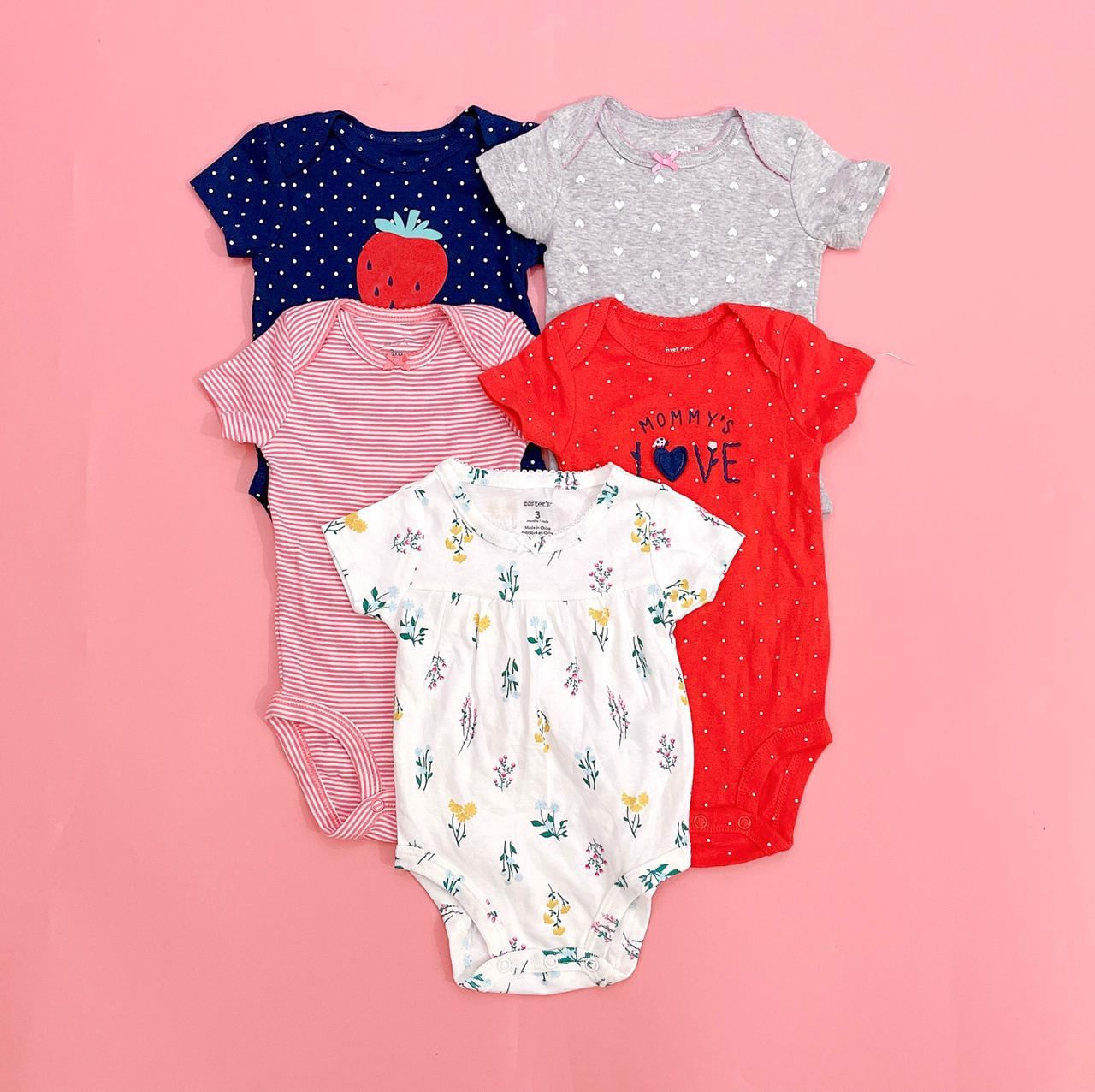  [0-24m] Bodysuit Lẻ Tay Ngắn Bé Gái Cter - Hàng tuyển chọn 