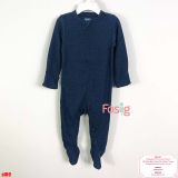  [6-9M] Sleepsuit Khoá Kéo Có Vớ ON Bé Trai - Navy Xám 