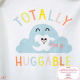  [3-12m] Bodysuit Tay Dài Bé Trai ON - Trắng Totally Huggable 