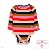  [3-12M ; 18-24M] Bodysuit Tay Dài Bé Gái ON - Sọc Màu 