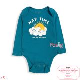  [0-18M] Bodysuit Tay Dài Bé Trai ON - Xanh Mây Mặt Trời 