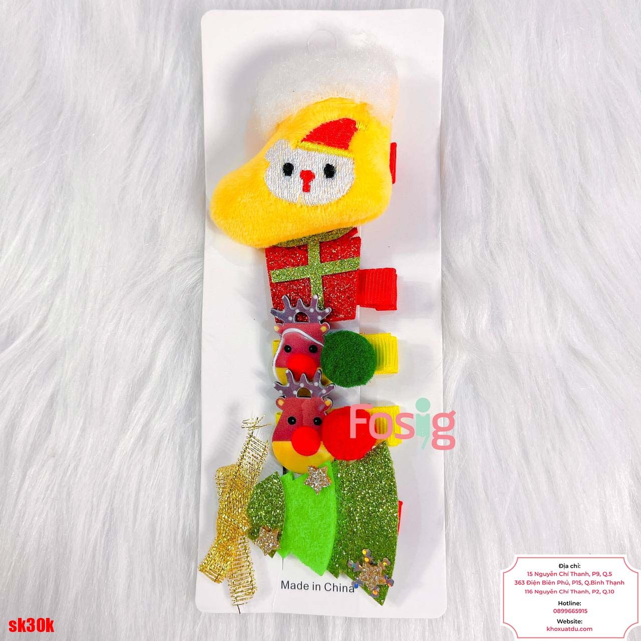 Set Kẹp Tóc Giáng Sinh 30K - Noel