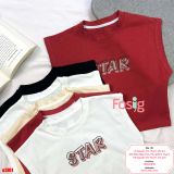  [9-19kg] Áo Thun 3 Lỗ Bé Trai - Đỏ Star 