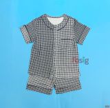  [13-14kg, 19-20kg] Đồ Bộ Đùi Ngủ Pijama Bé Gái QC - Caro Đen 