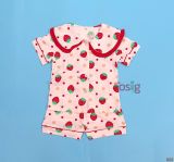  [15-16kg] Đồ Bộ Đùi Ngủ Pijama Bé Gái QC - Hồng Dâu 