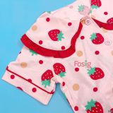  [15-16kg] Đồ Bộ Đùi Ngủ Pijama Bé Gái QC - Hồng Dâu 