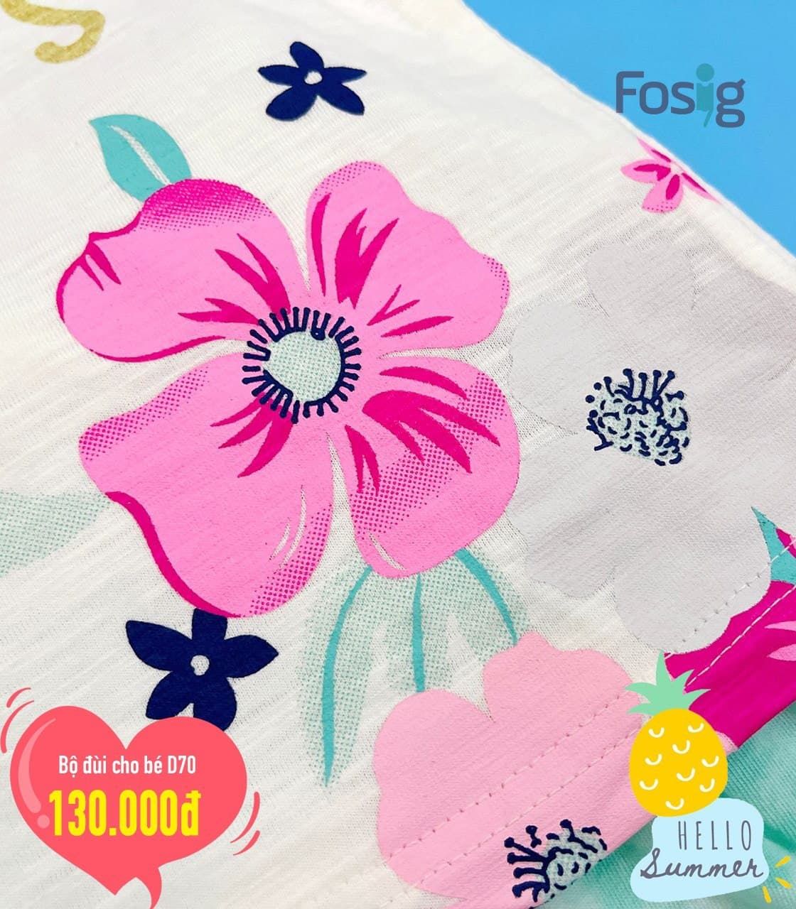 Set Đồ Bộ Đùi Bé Gái RDesign - Kem Hoa Bướm
