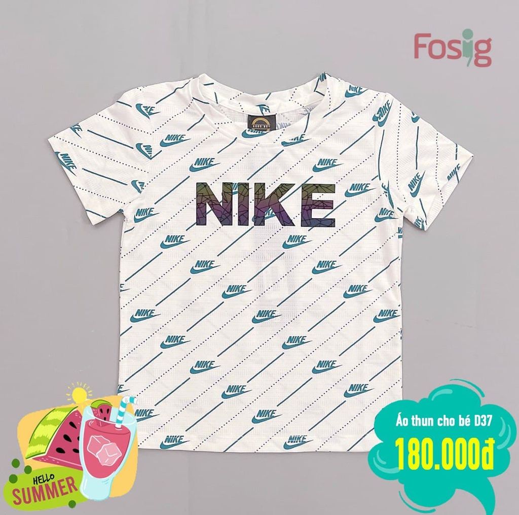 Áo Thun Tay Ngắn Bé Trai - Nike Xanh