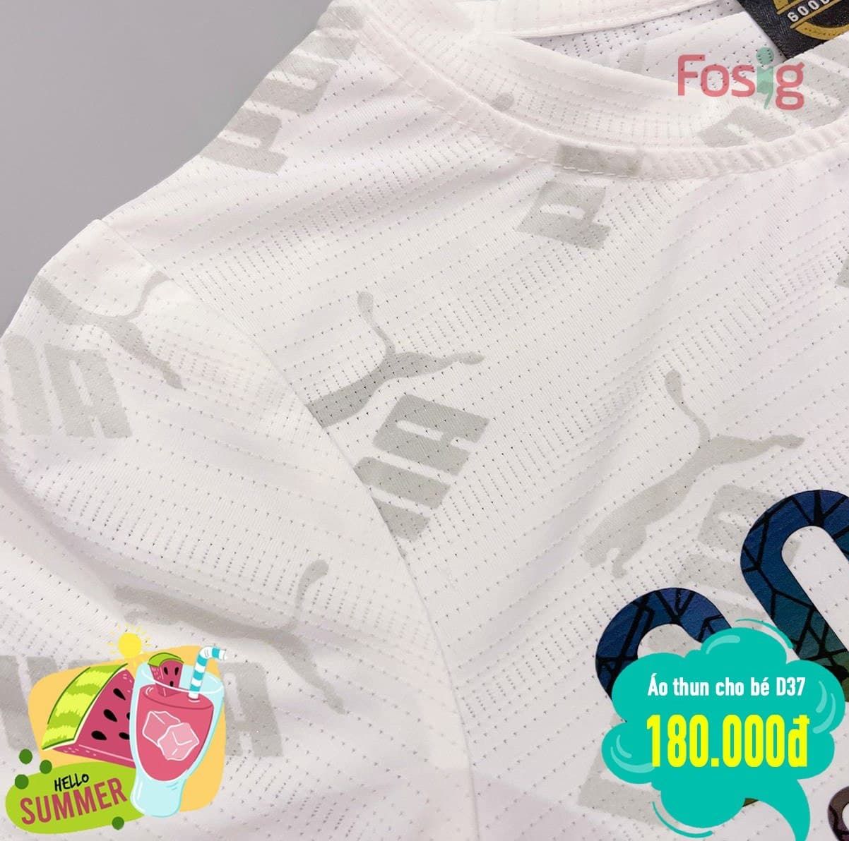 Áo Thun Tay Ngắn Bé Trai - Trắng Puma Trắng