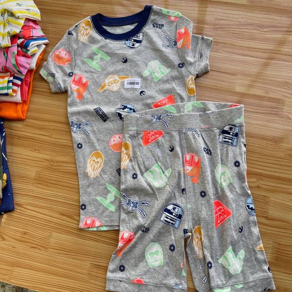  [17-18kg] Set Đồ Bộ Đùi Bé Trai Baby GP - Xám Star Wars 