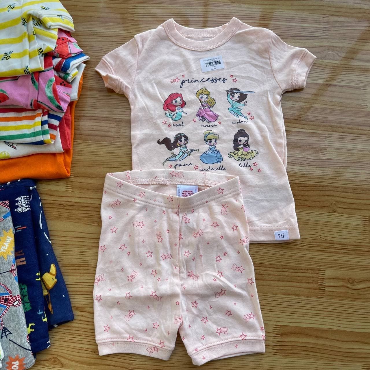 [9-16kgSet Đồ Bộ Đùi Bé Gái Baby GP - Hồng Princesses