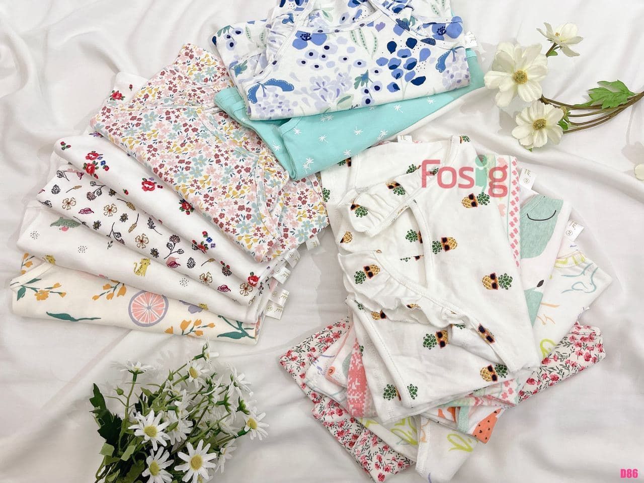 Set Đồ Bộ Đùi Cánh Tiên Bé Gái MS - Hoa Vàng Cam