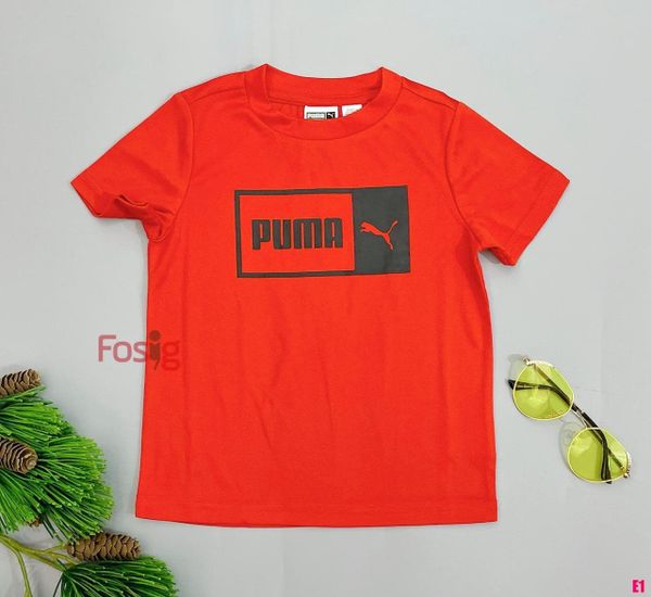  [11-12kg] Áo Thun Tay Ngắn Bé Trai PM - Đỏ Puma Đen 