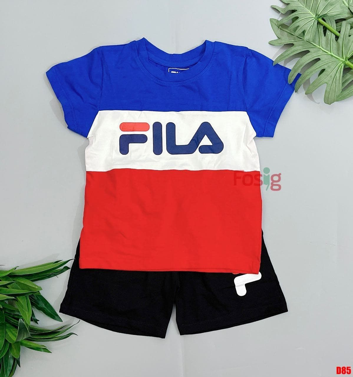 Set Đồ Bộ Đùi Bé Trai FL - Xanh Dương Fila