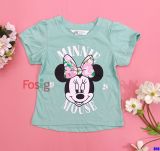  [19-24kg] Áo Thun Tay Ngắn Bé Gái AHMBG - Xanh Ngọc Mickey 