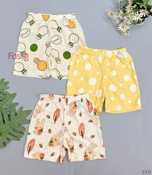  [9-18kg] Set 3 Quần Short Cotton Xuất Hàn Bé Gái  - Random 