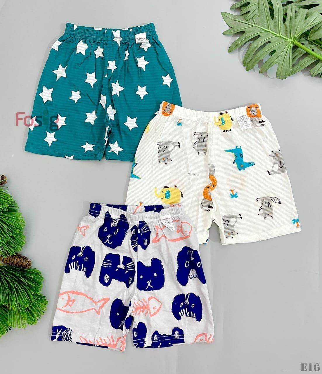  [13-14kg] Set 3 Quần Short Cotton Xuất Hàn Bé Trai ngẫu nhiên - Random 