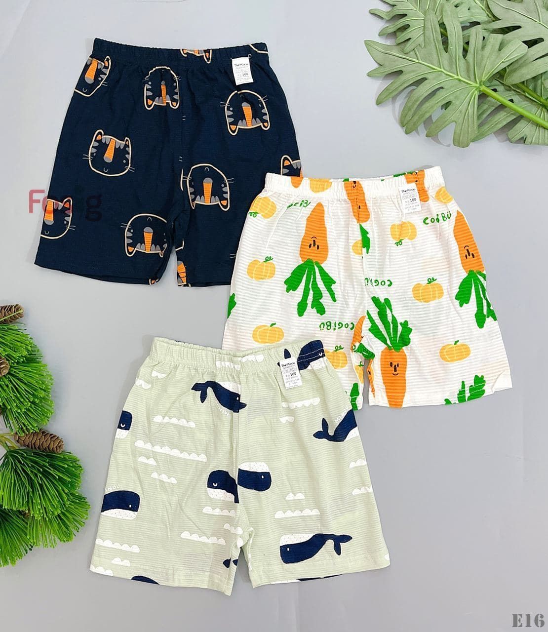  [13-14kg] Set 3 Quần Short Cotton Xuất Hàn Bé Trai ngẫu nhiên - Random 