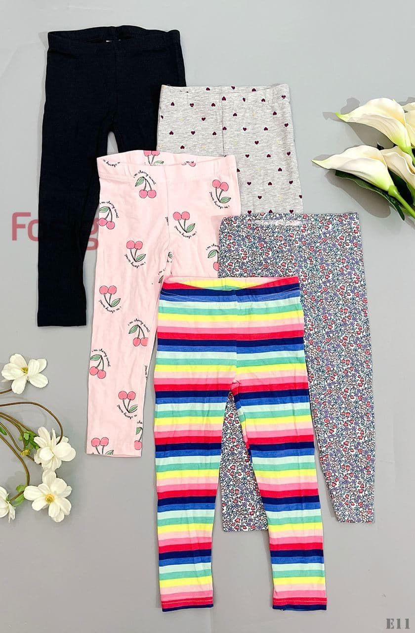  [3m-6m] Set 5 Quần Legging Bé Gái Cter - Random ngẫu nhiên 