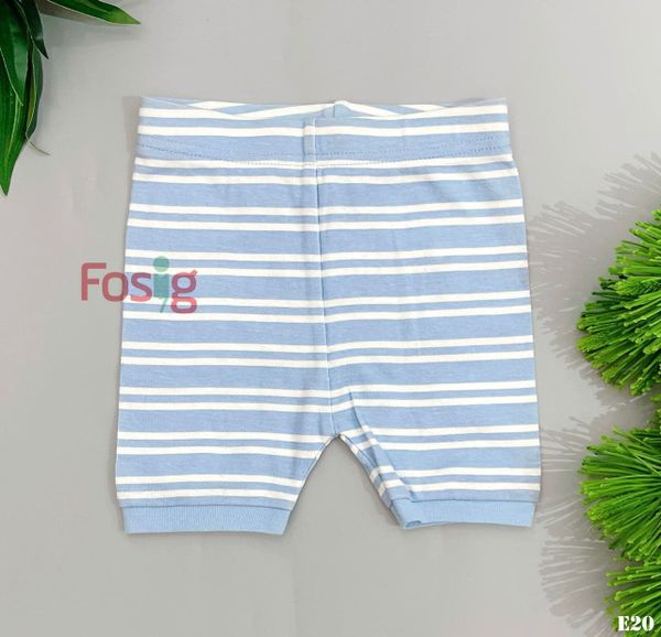  [9-12m] Quần Short Cotton Bé Trai AHON - Xanh Nhạt Sọc 