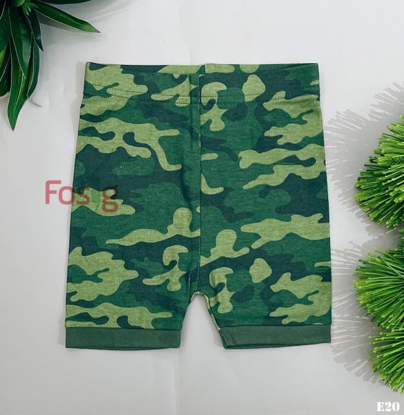  [9-10kg] Quần Short Cotton Bé Trai AHON - Xanh Lá Camo 