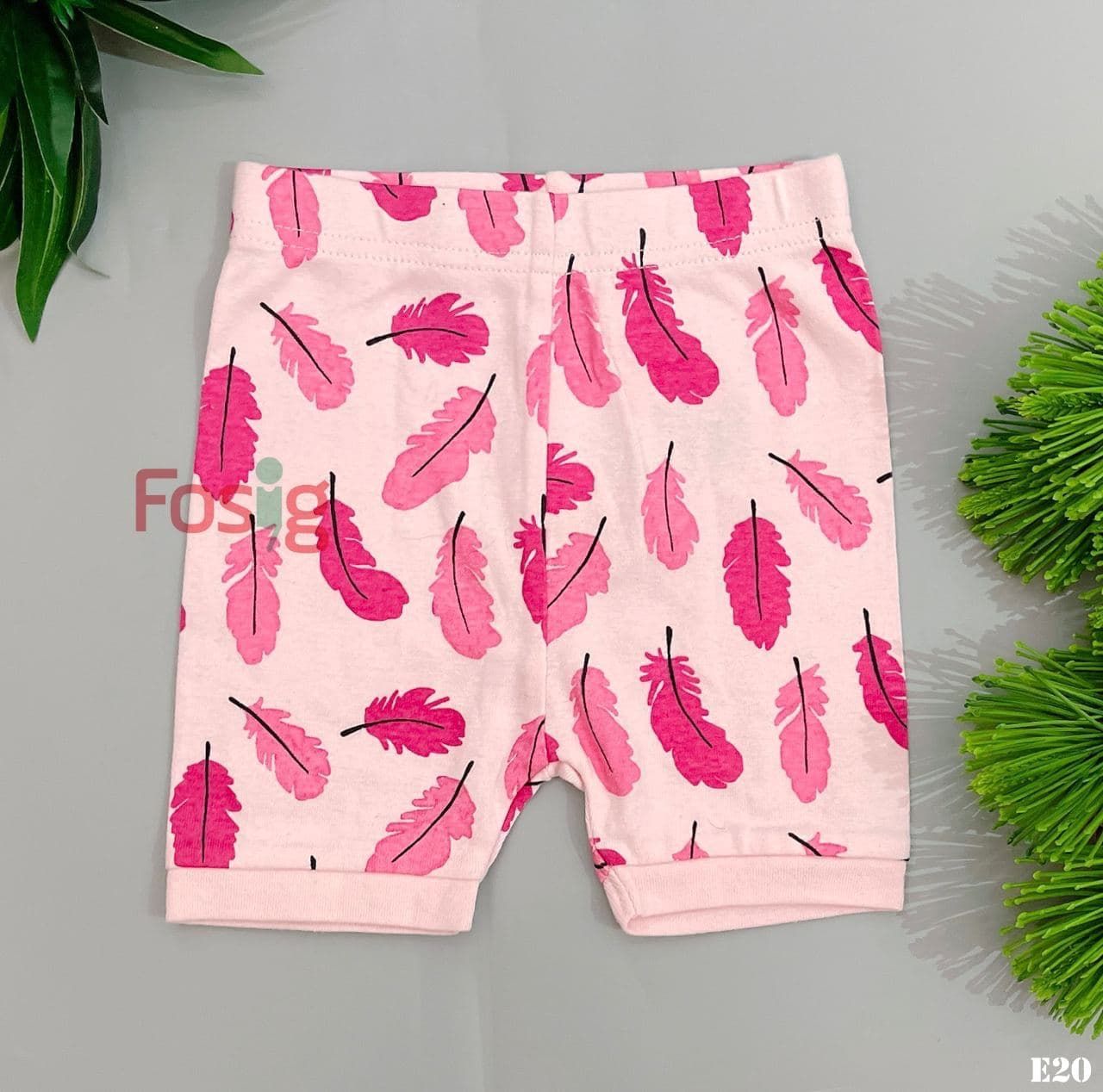  [11-12kg] Quần Short Cotton Bé Gái AHON - Hồng Lá Hồng 