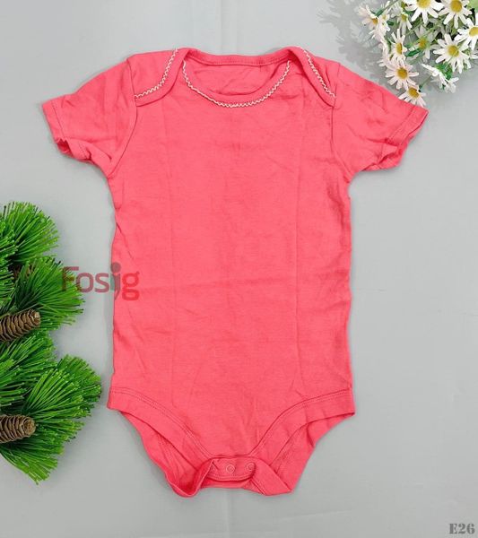  [10-12kg] Bodysuit Tay Ngắn Bé Gái - Hồng Đậm 