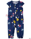  [0-3m] Romper dài Jumpsuit Bé Gái Cter - Navy Hoa Màu 