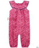  [0-6m; 9-12m] Romper dài Jumpsuit Bé Gái Cter - Đỏ Hoa Nhỏ 