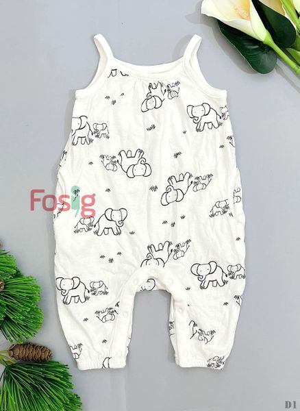  [0-3m] Romper dài Jumpsuit Bé Gái ON - Trắng Voi 