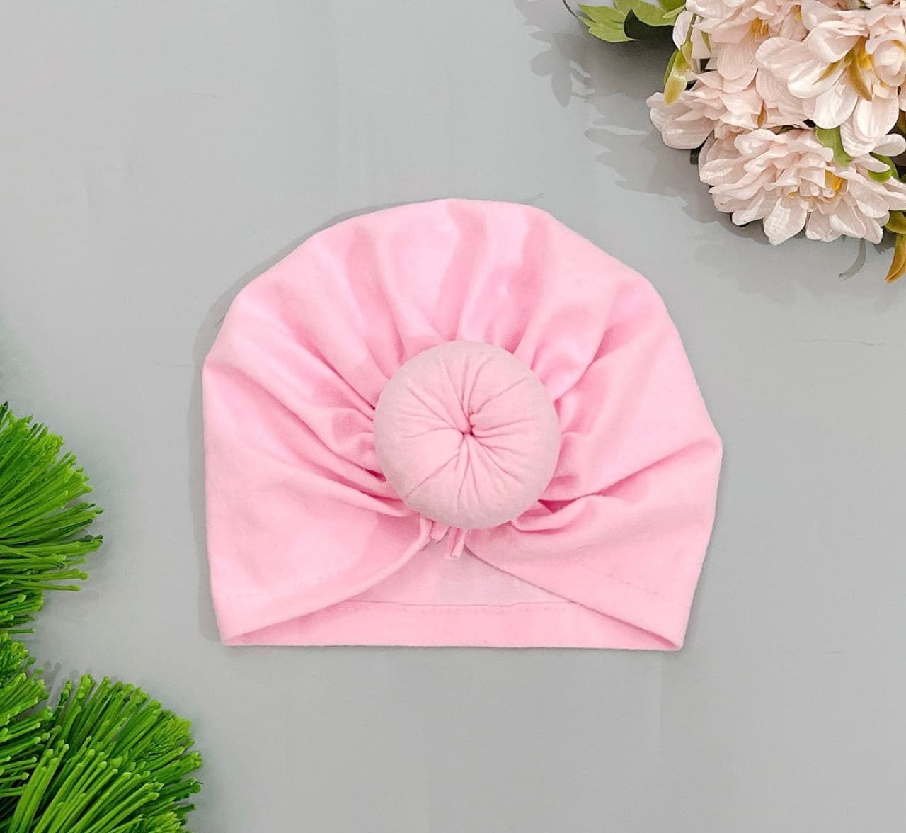 Nón Thun Bé Gái - Hồng Trắng