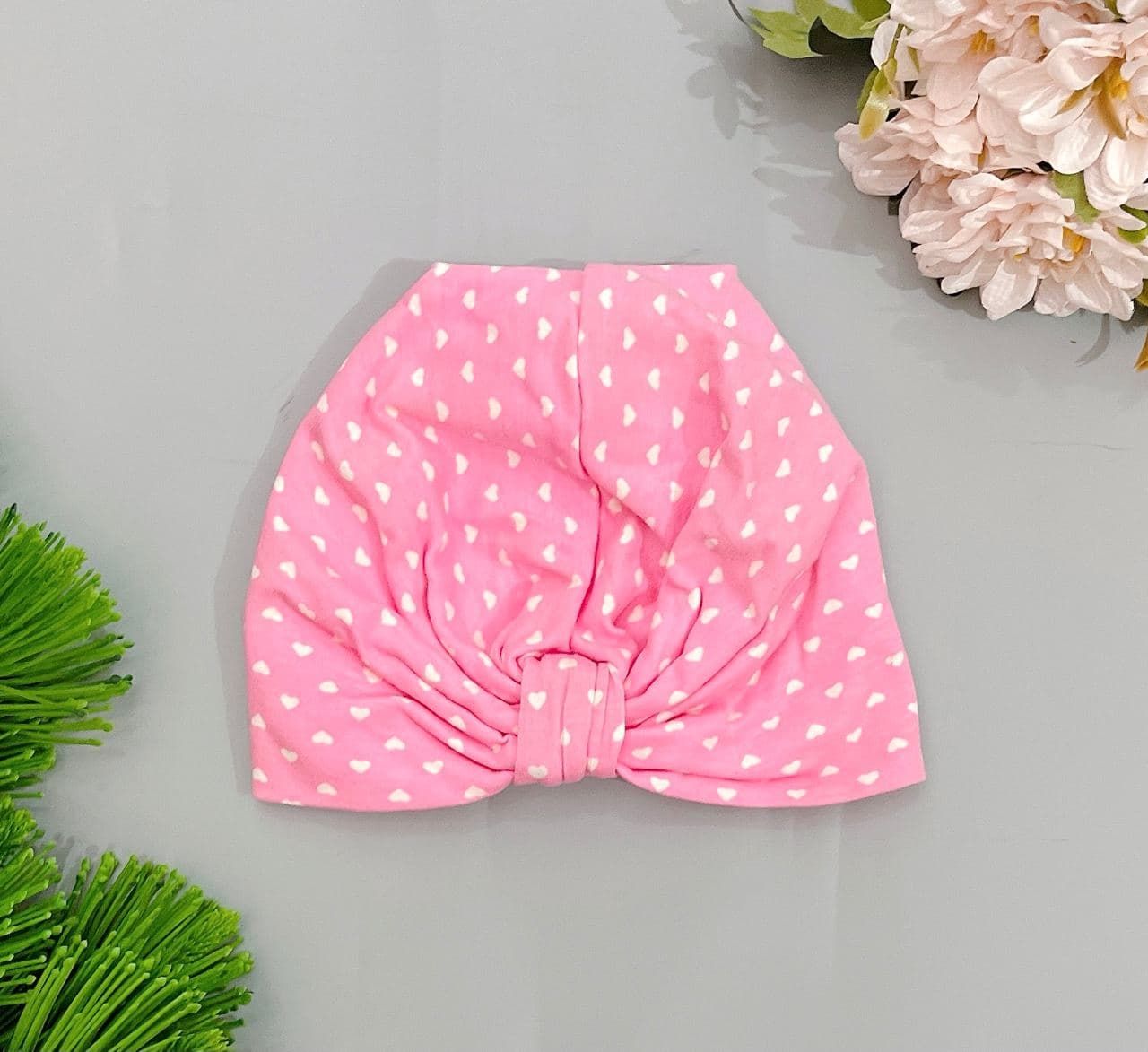 Nón Thun Bé Gái - HồngTim Trắng