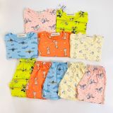  [5-14kg] Set Đồ Bộ Đùi Sơ Sinh Thun Lạnh Siêu Mịn Co Giãn - Xanh Vàng Mickey 