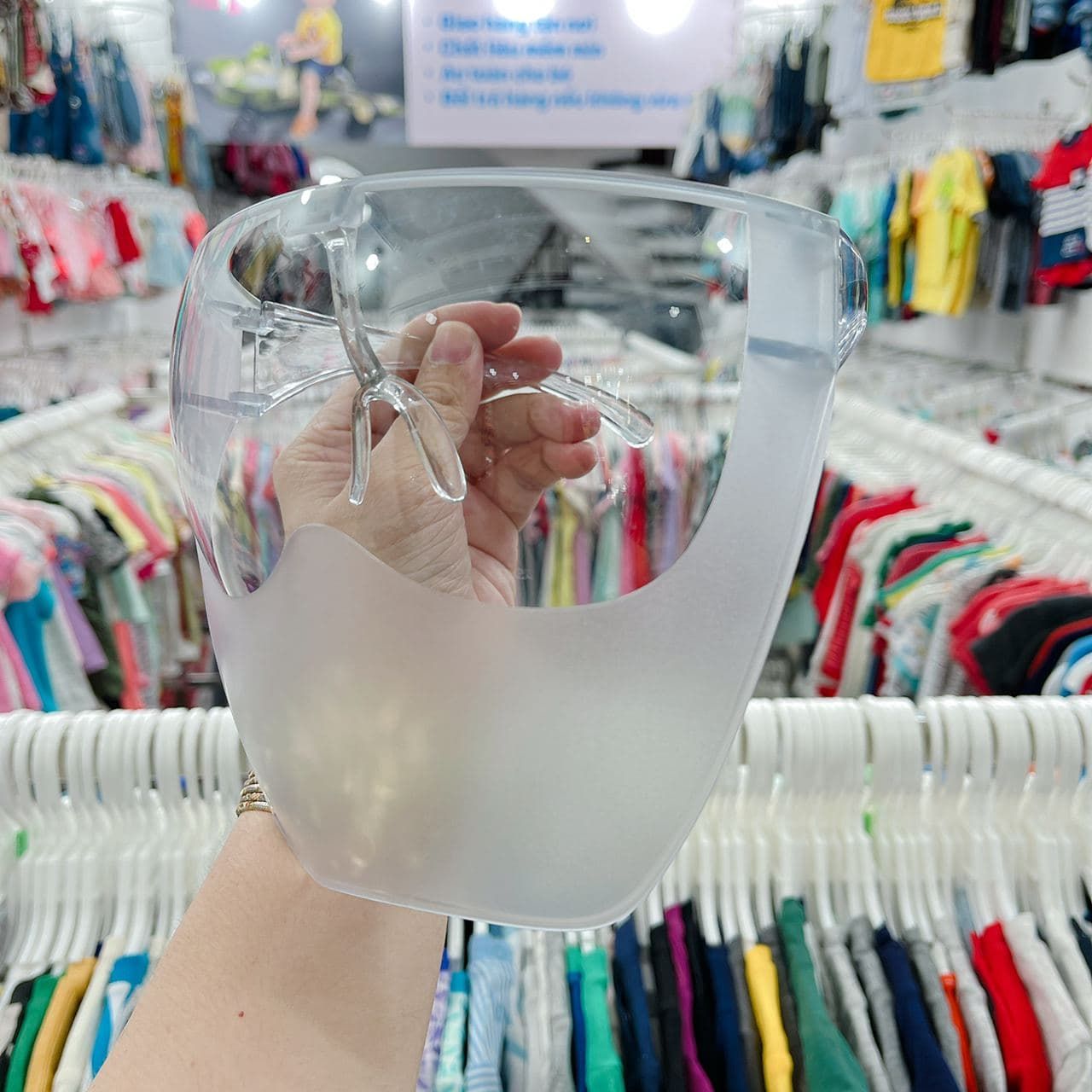 Mặt Nạ Kính Bảo Hộ Hỗ Trợ Ngừa giọt bắn - Kính Nhám
