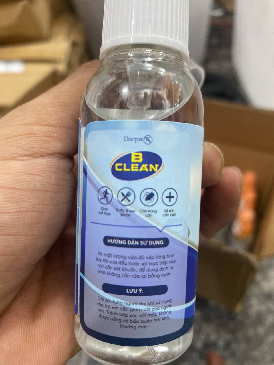 Chai Xịt Khuẩn 50ml Doctor K B CLEAN Hương Dưa Gang