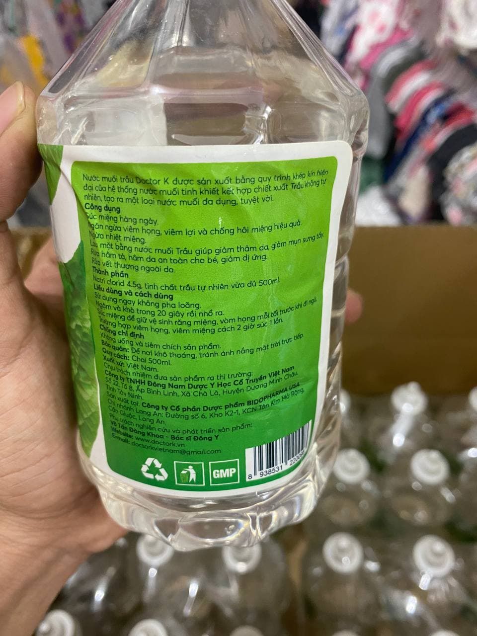 Nước Muối Lá Trầu Không Doctor K Chai 500 ml